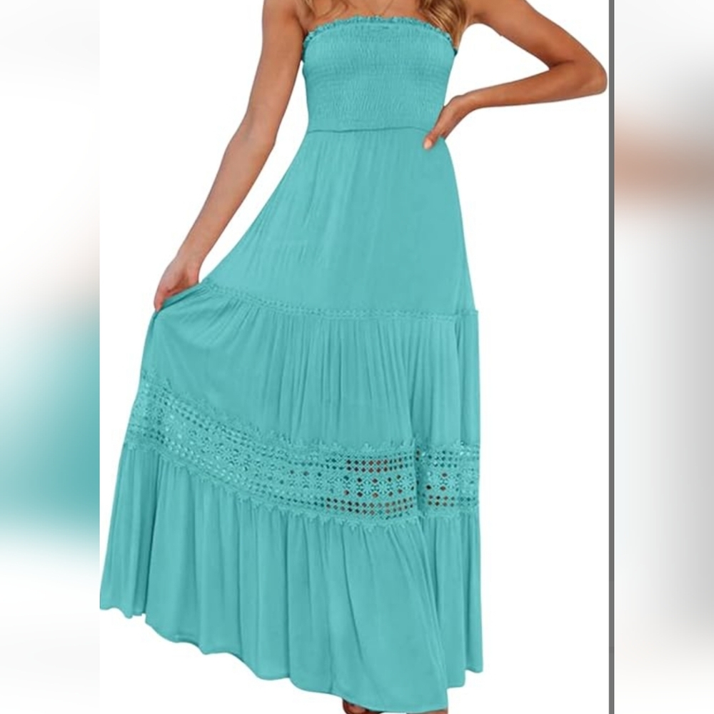 Turquoise blue Maxi dress Size Medium